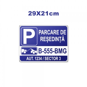 Placa parcare model 2 29x21cm
