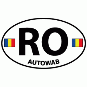 Sticker RO cu 2 steaguri