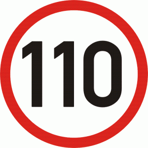 Sticker limitare viteza 110