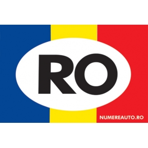 Sticker dreptunghiular cu RO