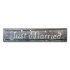 Just Married plate , Wood 