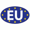 Sticker auto cu EU si stele