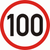 Sticker limitare viteza 100